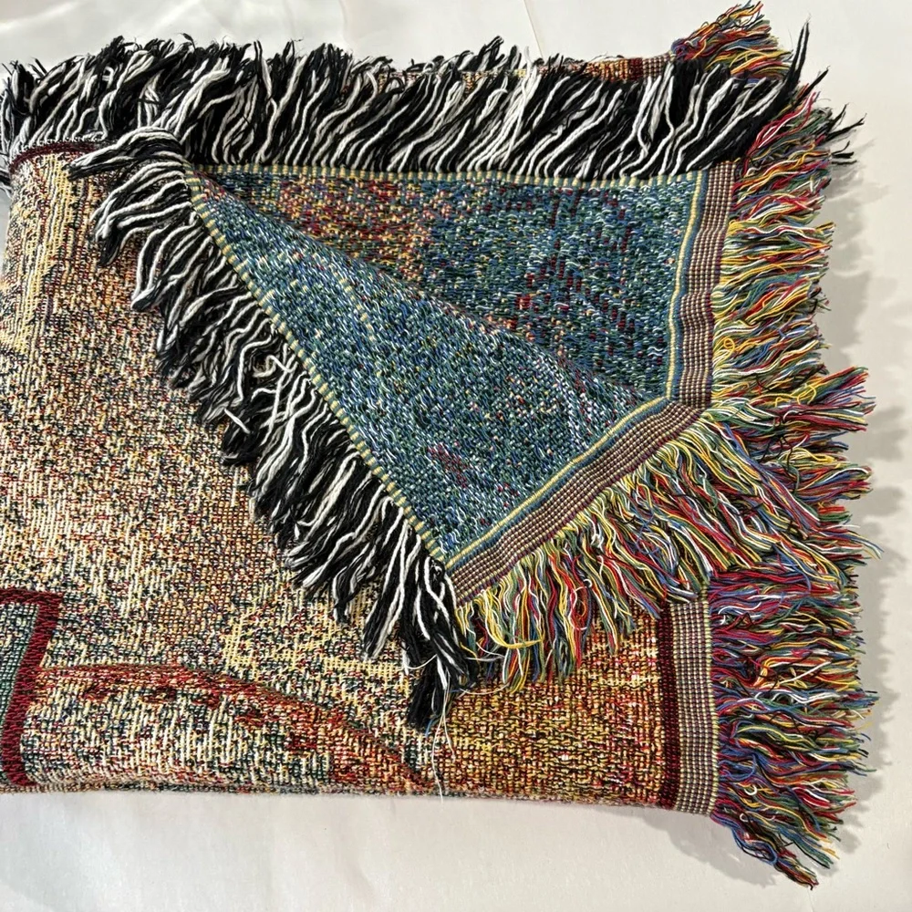Michelle‎ Palmer Cardinal Woven Tapestry Throw Blanket 55x57